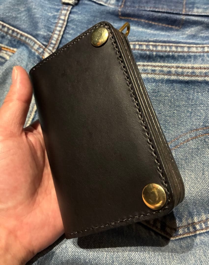 トラッカーウォレット　ミドルサイズ　イタリアンレザー　ブルガロ