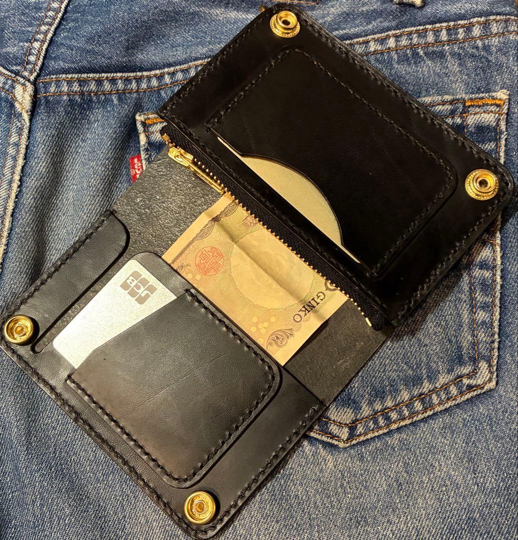 トラッカーウォレット　ミドルサイズ　イタリアンレザー　ブルガロ