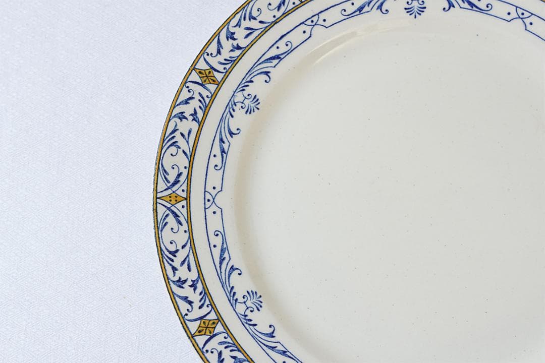 フランスアンティーク　クレイユモントロー　COLBERT　平皿　24.5cm