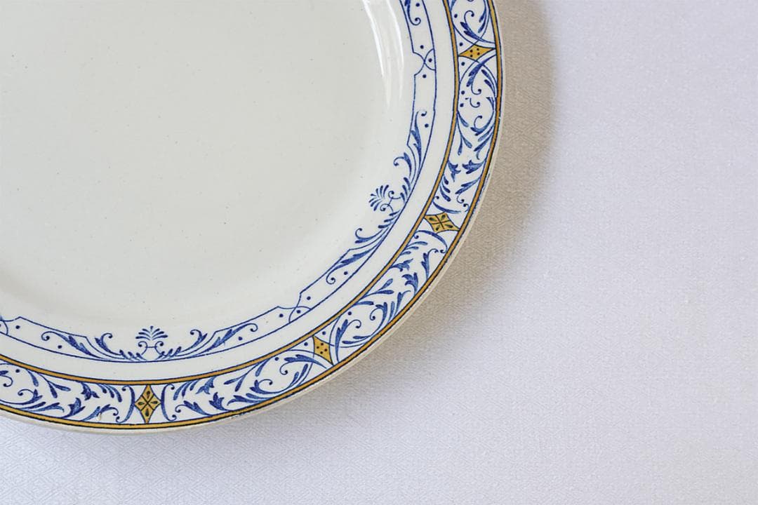 フランスアンティーク　クレイユモントロー　COLBERT　平皿　24.5cm