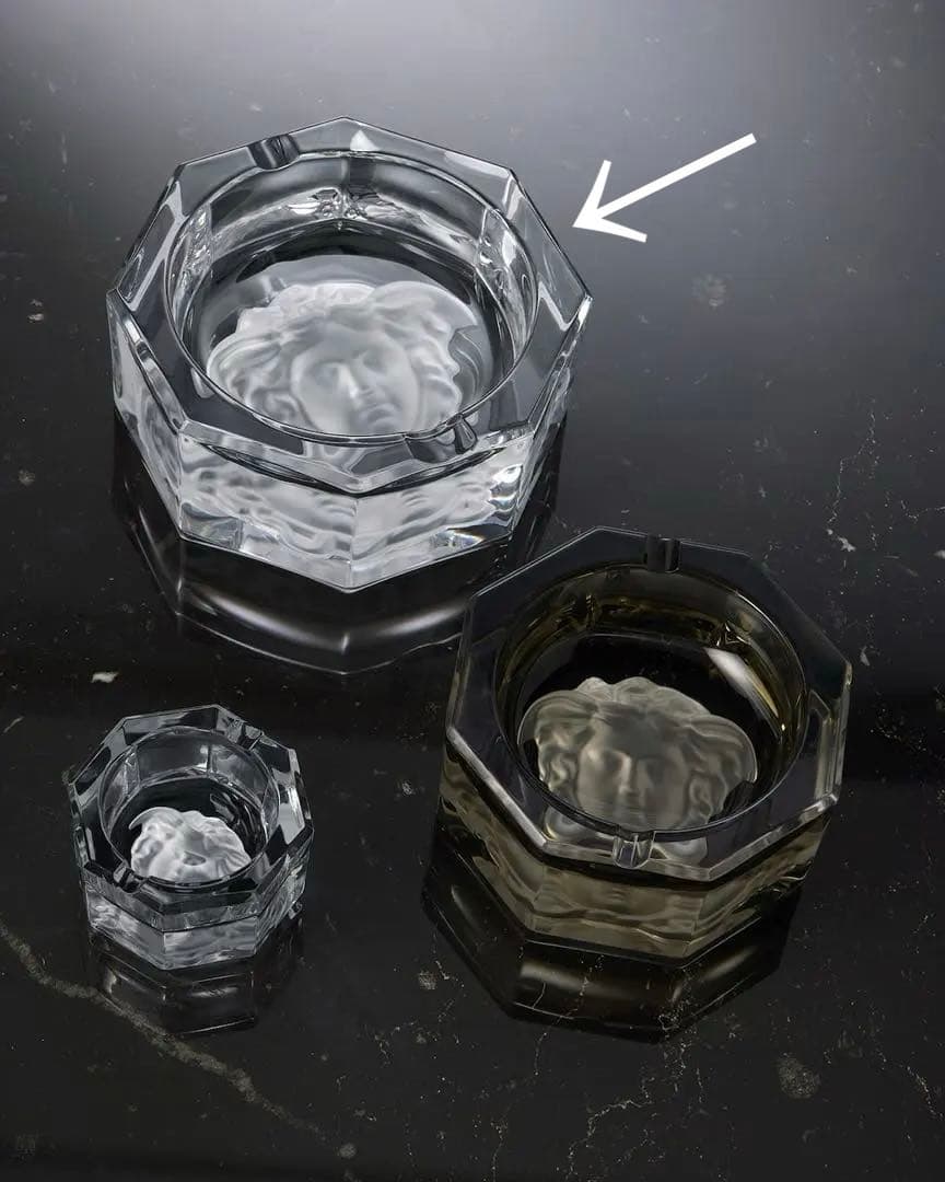 VERSACE（ヴェルサーチ） メデューサ ガラス灰皿／アッシュトレイ