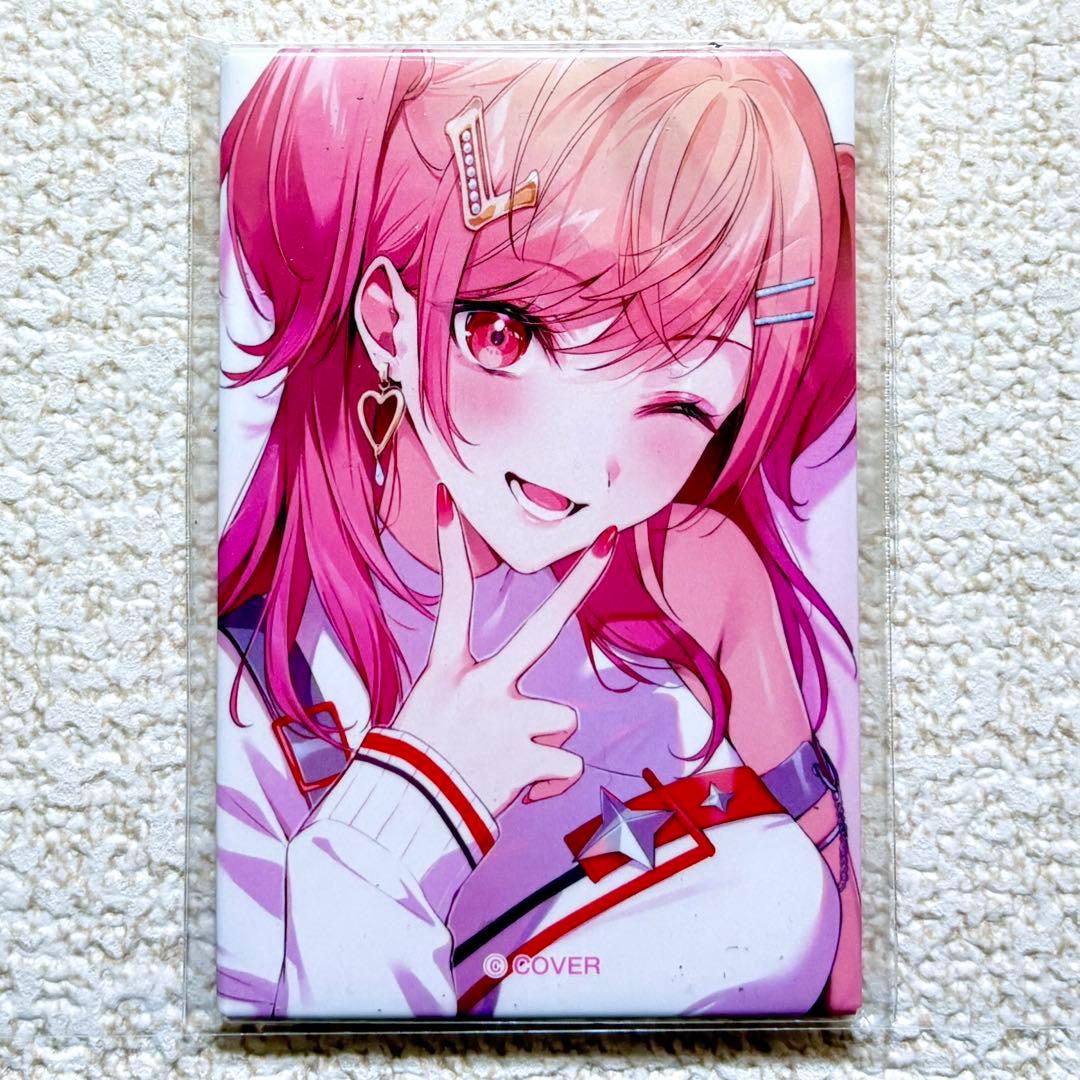 ホロライブ 一条莉々華 ReGLOSS スクエア缶バッジ 応援イラストver