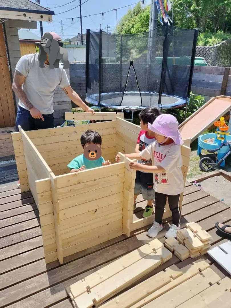 ログ積み木 積み木ログ 知育玩具 大型玩具 おもちゃ 秘密基地 ミニログハウス