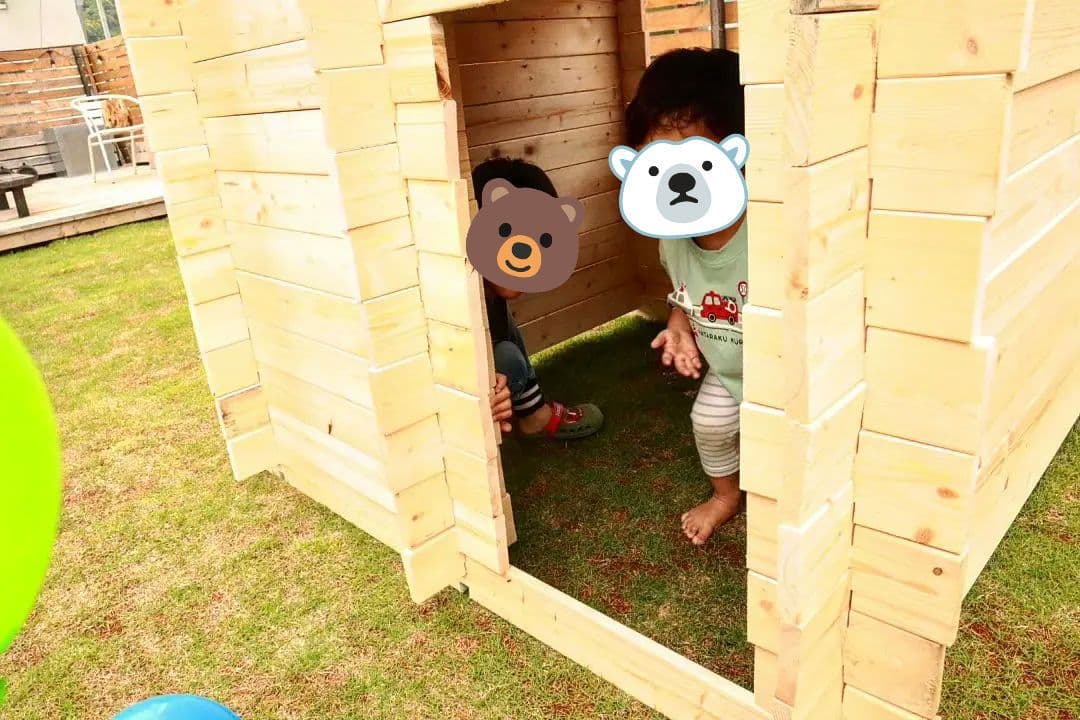 ログ積み木 積み木ログ 知育玩具 大型玩具 おもちゃ 秘密基地 ミニログハウス