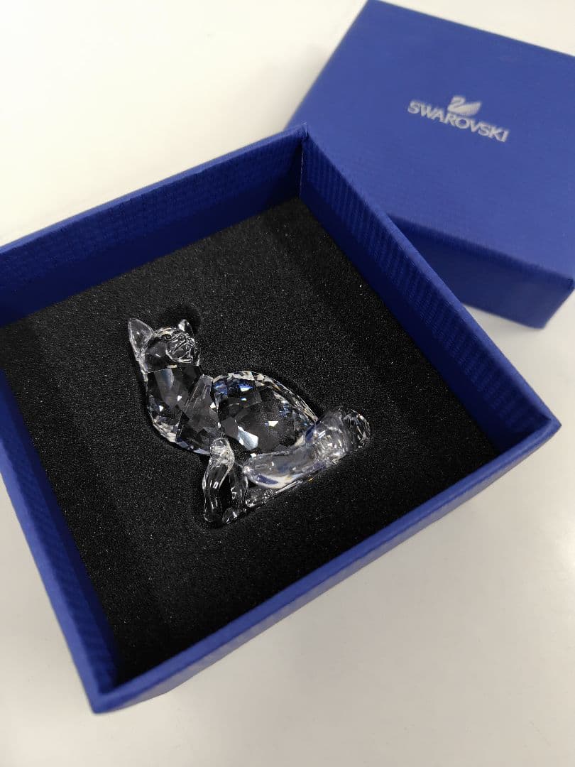 スワロフスキー　置物　メインクーン　SWAROVSKI
