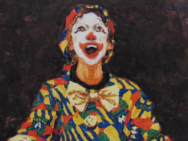 横山申生、笑っちゃう、希少な画集より、新品高級額・額装付