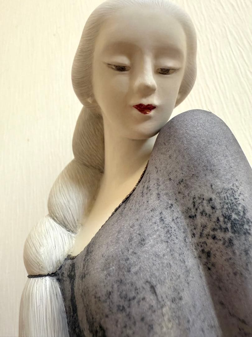 岩瀬なほみ　木彫布貼人形　秋露