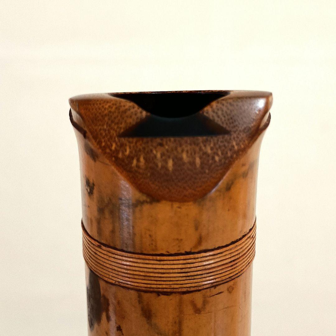 美模様の老竹名管！最高級三印管☆鳳月銘の二尺管尺八！