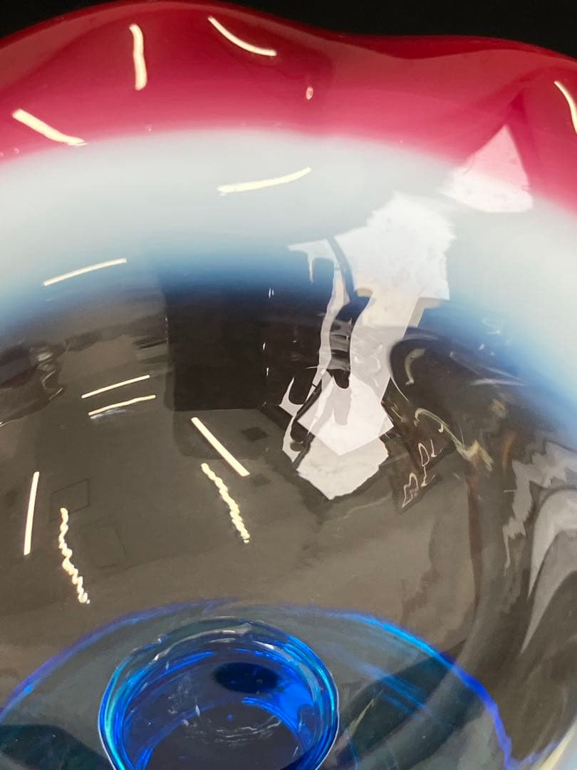 値下げ！大正モダン 氷コップ 和ガラス 三色 手吹き ガラス 乳白色