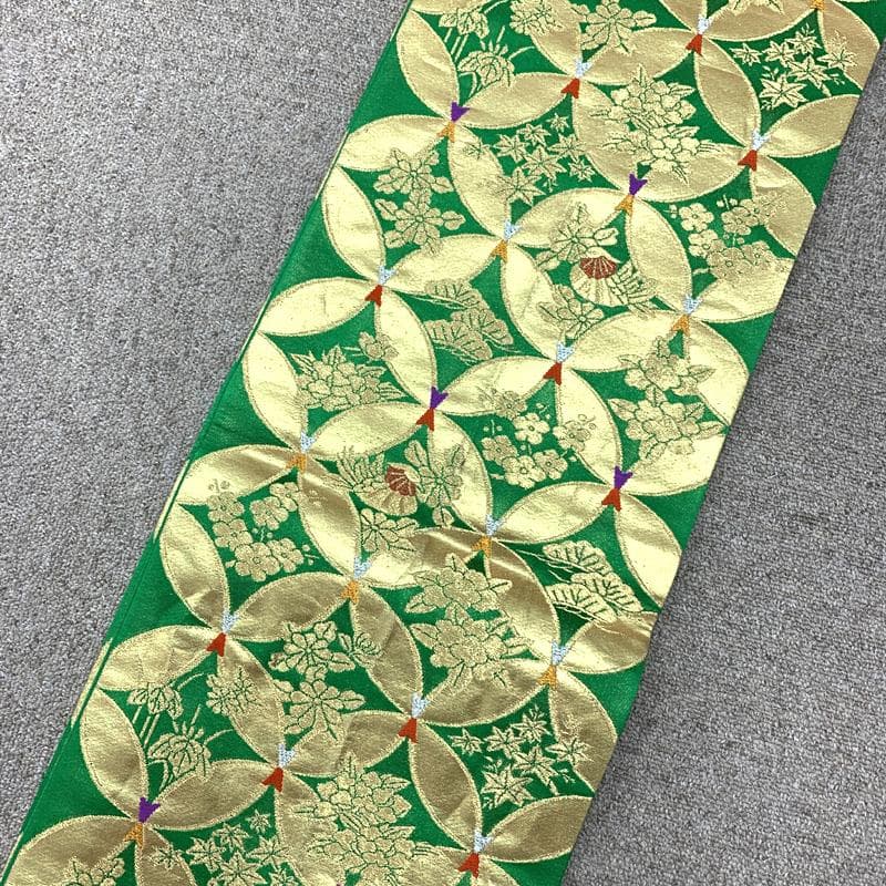 504ag65□七五三 七歳 女児 着物&袋帯 紅型風 型染 ピンク□美品