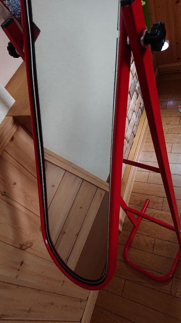 a*4様 80s アイアンフレーム スタンドミラー 姿見レトロポップ　昭和レトロ