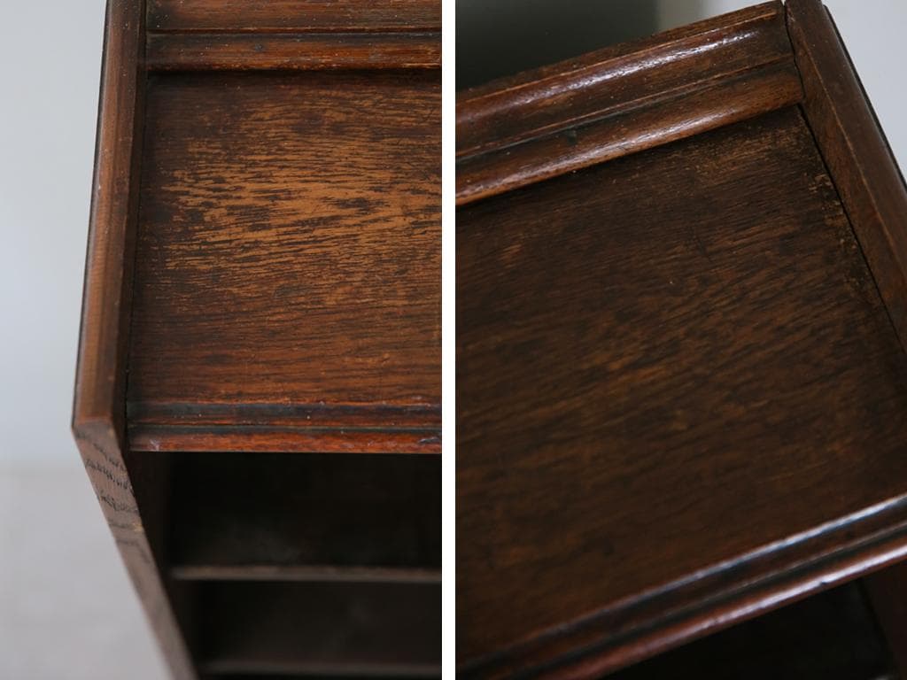 英国アンティーク木製ブックシェルフ/本棚/食器棚/飾り棚/収納ラック