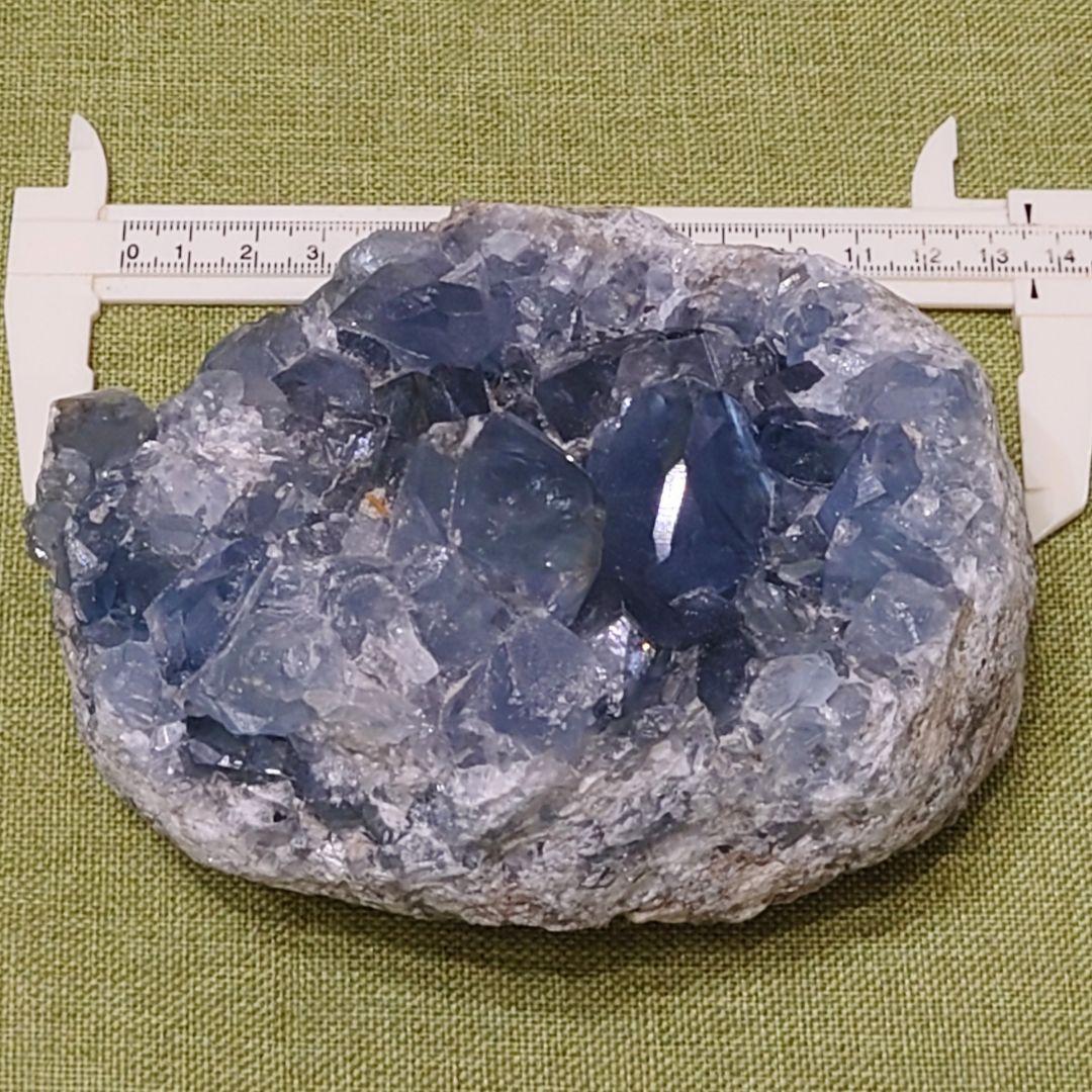 ★トップグレードセレスタイト クラスター原石 1.8kgA(SA+)