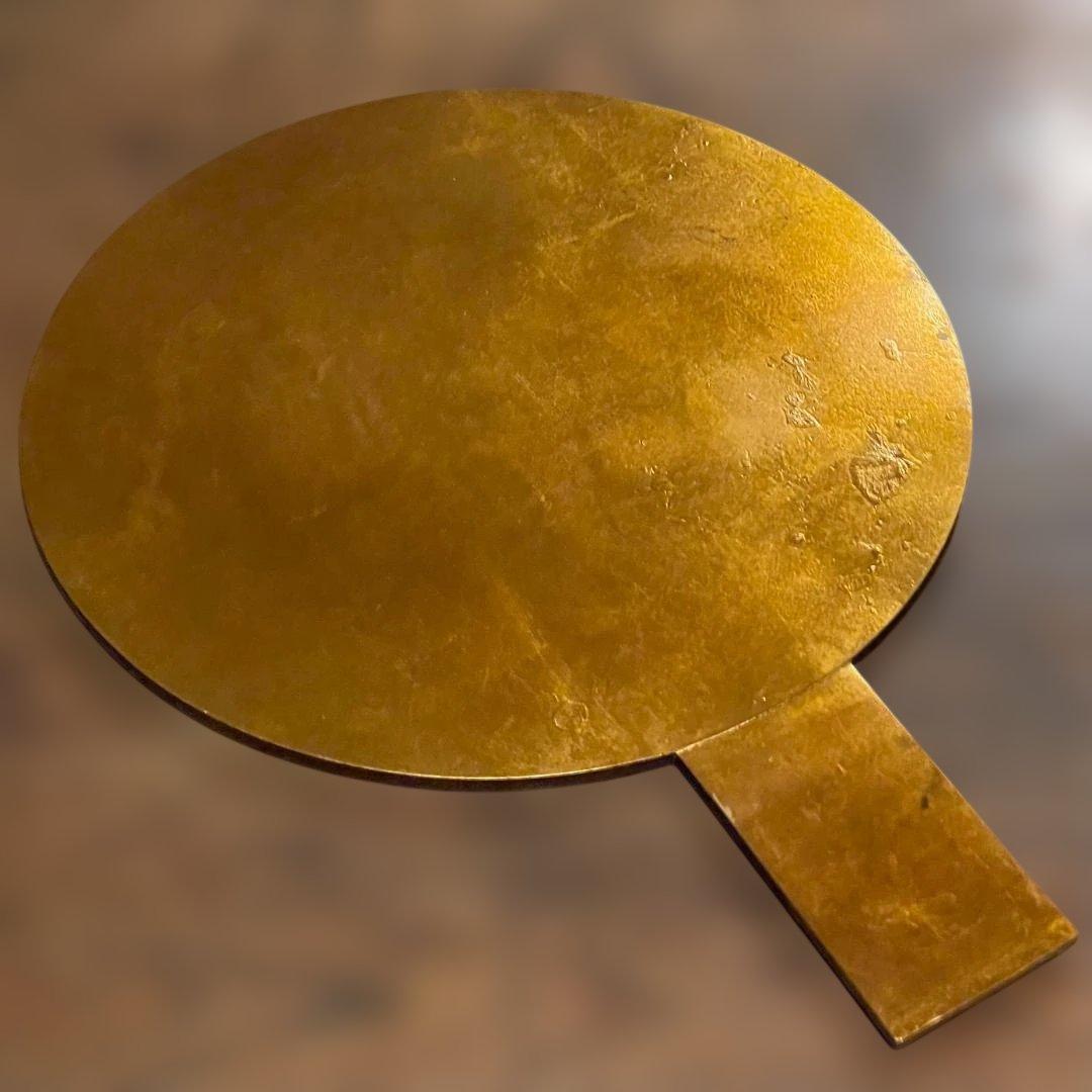 希少 特大 和鏡 銅鏡 鏡師 野田和泉守 藤原金益 松竹梅 鶴亀 骨董 柄鏡