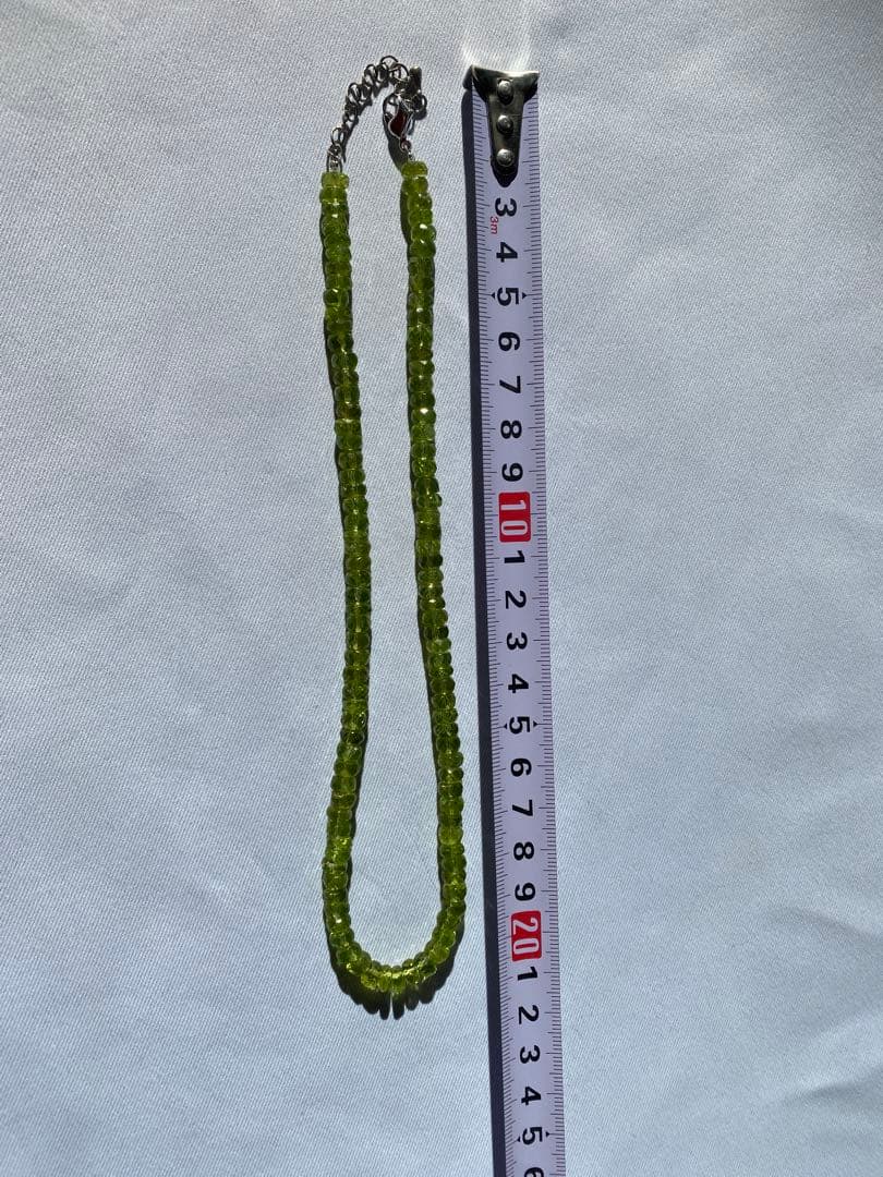 極めて少ない天然緑水晶ネックレス 約40cm