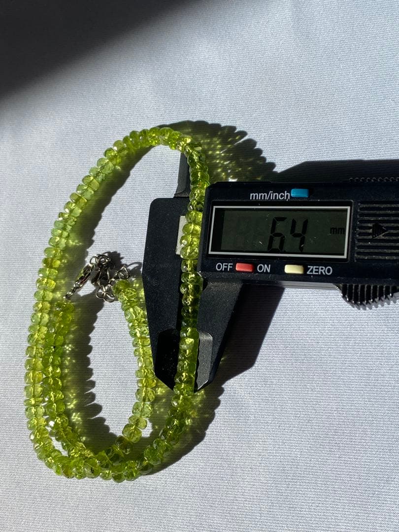 極めて少ない天然緑水晶ネックレス 約40cm
