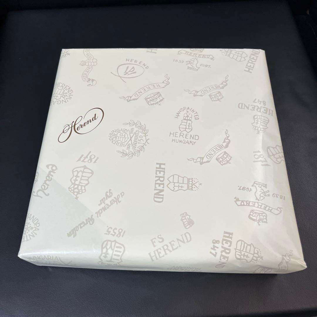 売り切り価格［新品］Herendシルクリボン(ピンク) デザートプレートセット