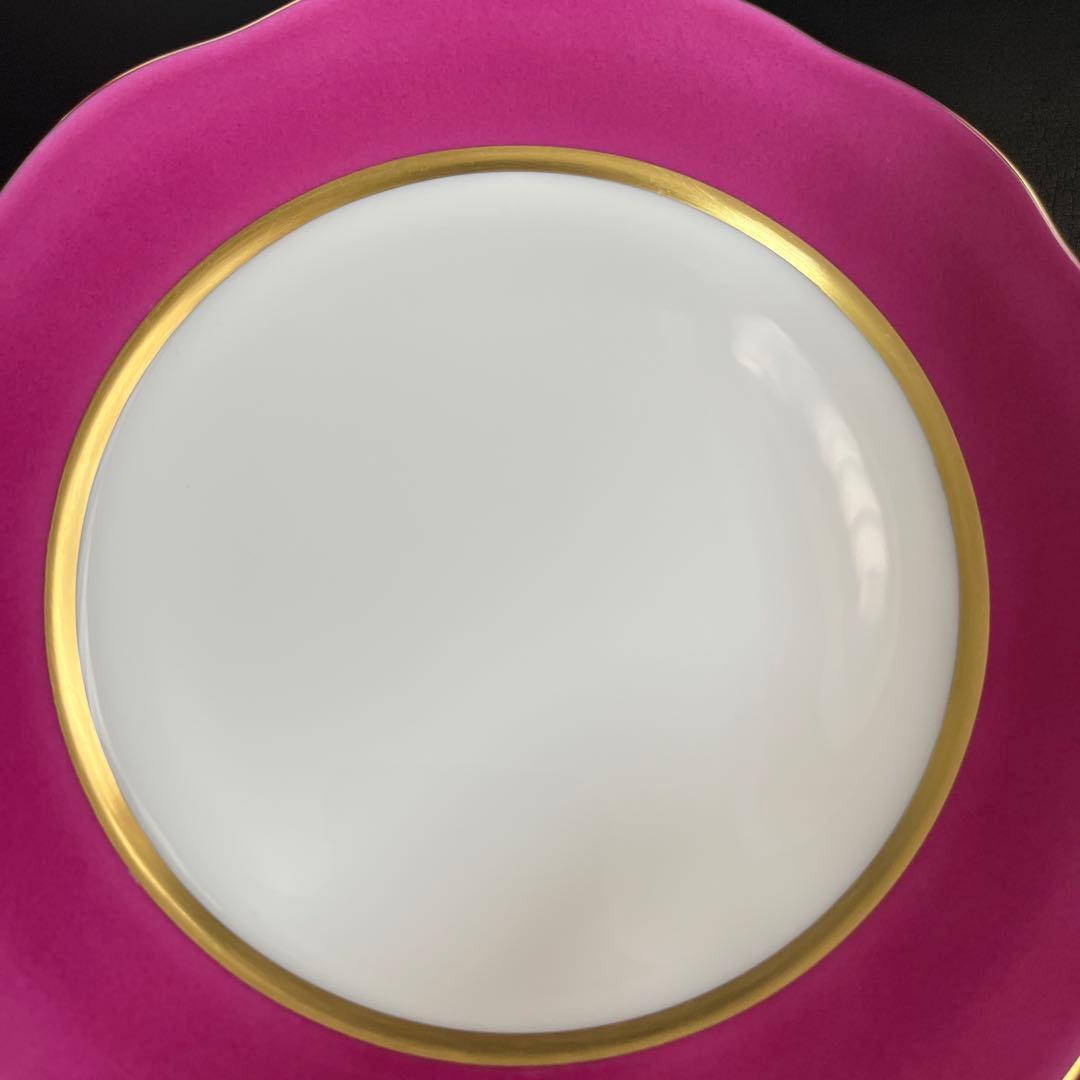 売り切り価格［新品］Herendシルクリボン(ピンク) デザートプレートセット