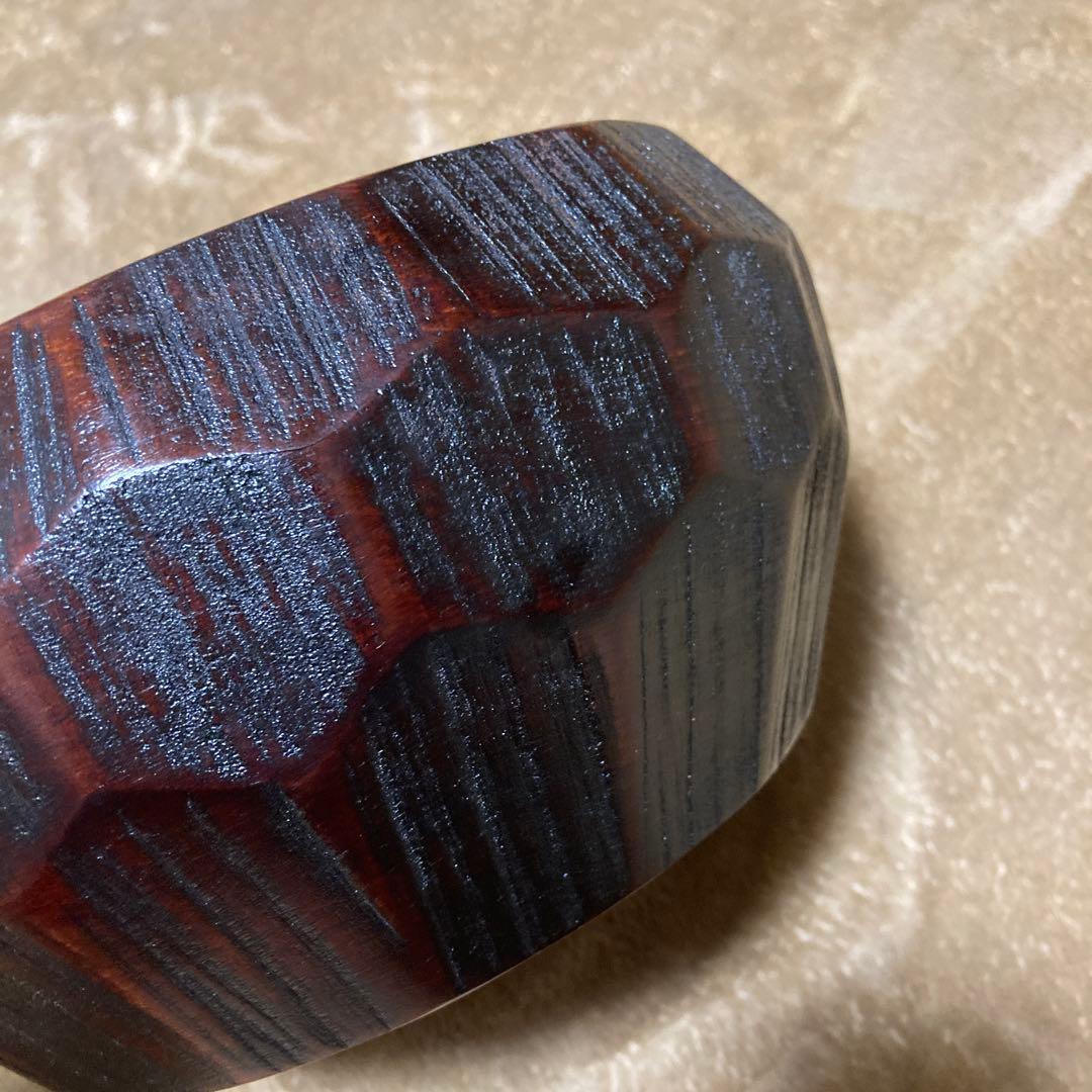 新品　未使用品　日本の漆器　　栃材くり抜き　四国彫りおひつ