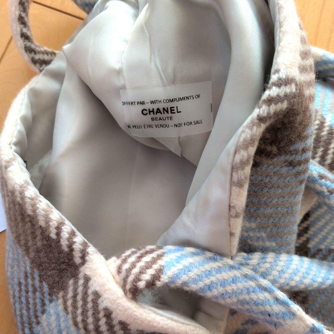 CHANEL チェック柄トートバッグ