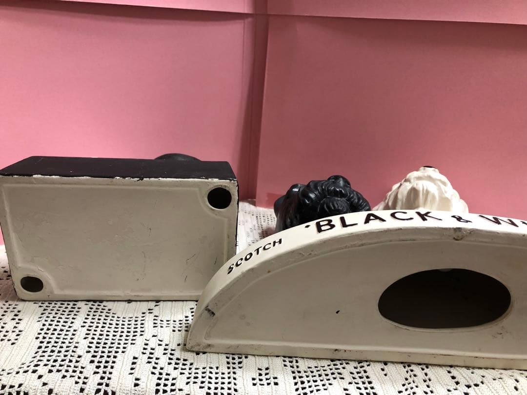 ブラックアンドホワイトスコッチウイスキーのノベルティ、店頭ディスプレイ