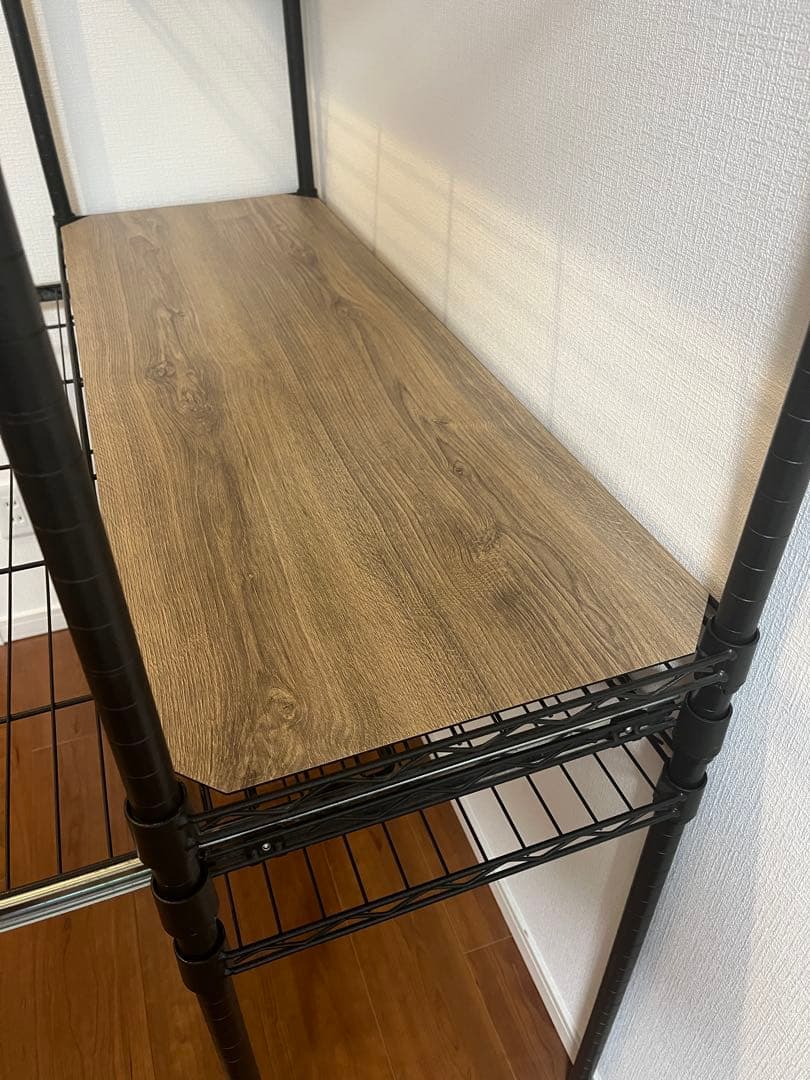 スチールラック 黒 Luminous NOIR スライド天板