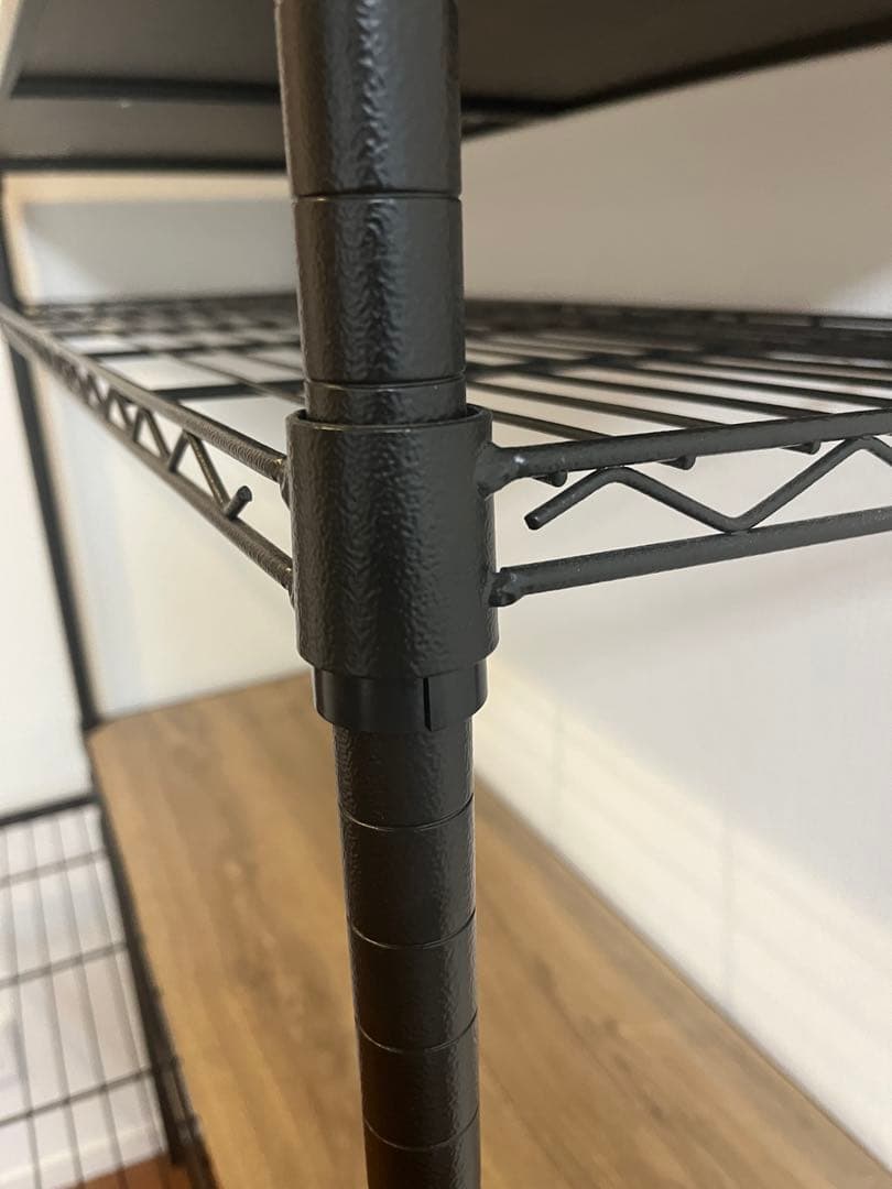 スチールラック 黒 Luminous NOIR スライド天板