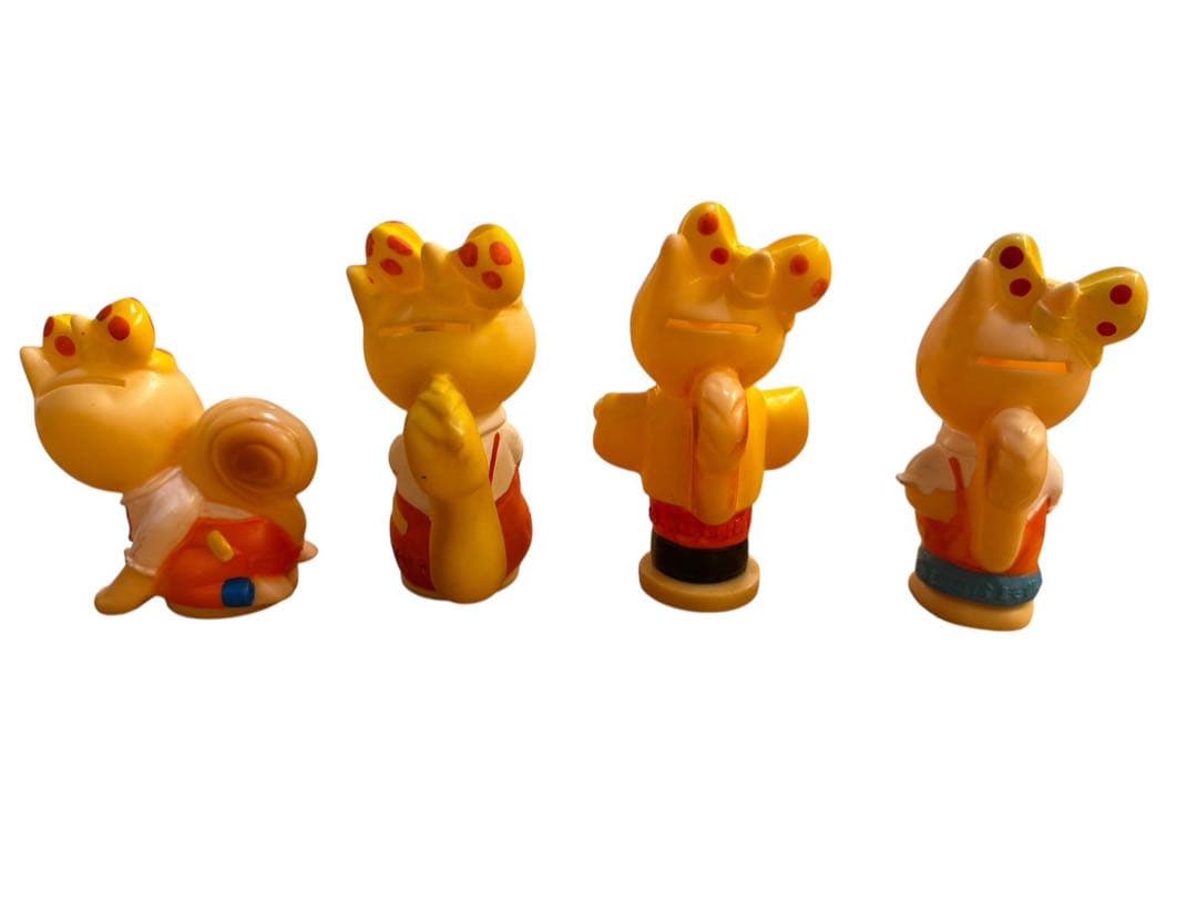 安田信託銀行 ノベルティ ぽっこちゃん ソフビ貯金箱 4体セット