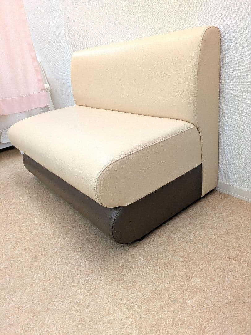 アルコ　ロビーソファ　待合　ツートン張り2人掛けソファ