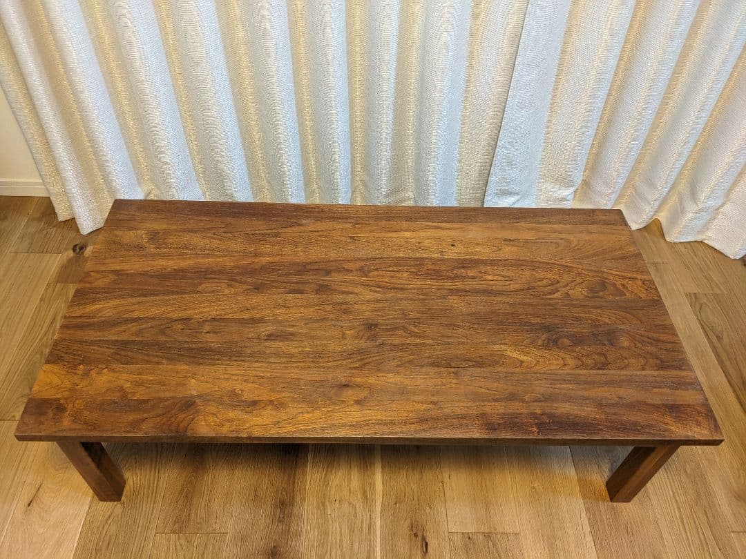 無垢材ローテーブル・ウォールナット材・幅１２０×奥行６０×高さ３５ｃｍ