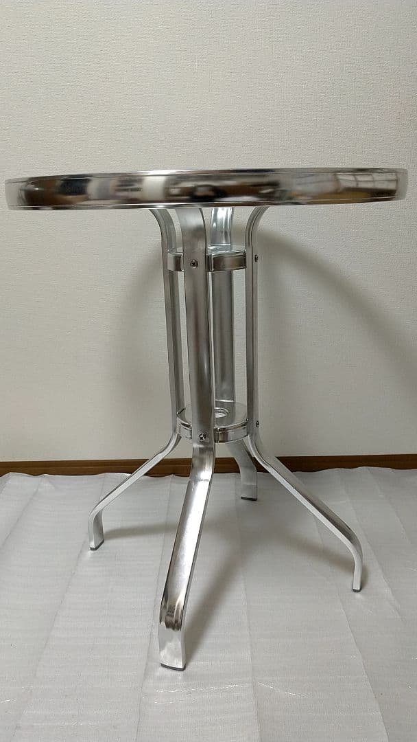 【DULTON】ダルトン╱テーブル╱丸テーブル╱円型╱アルミ╱ガラス╱カフェ