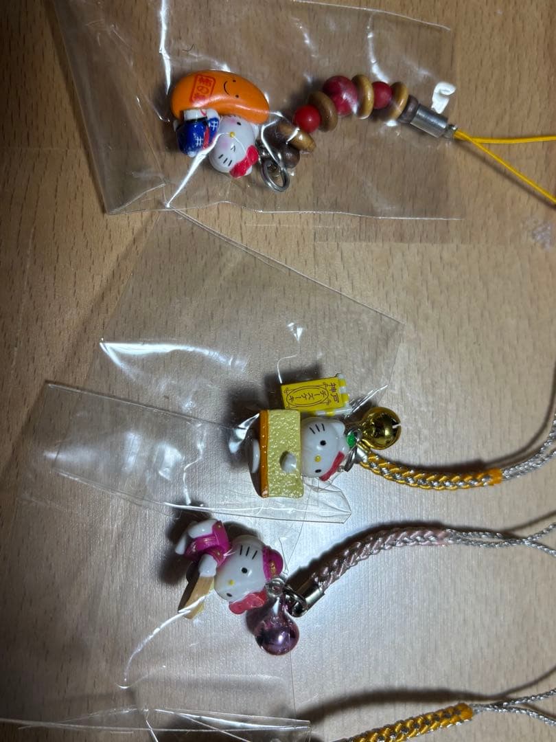 【タグ付・未使用】ご当地キティ 根付 ストラップ 5点セット