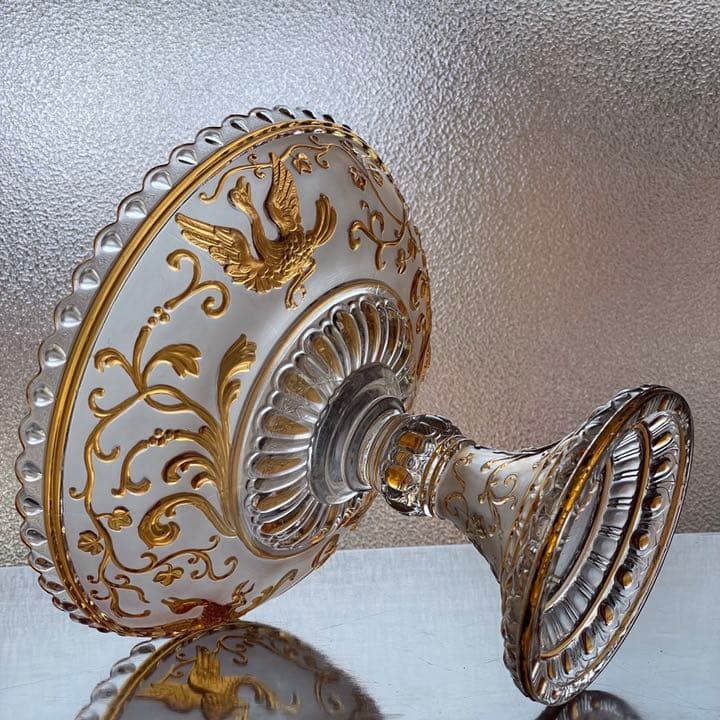 豪華オールドバカラBACCARATルネサンスクリスタルデザートボウル被せ