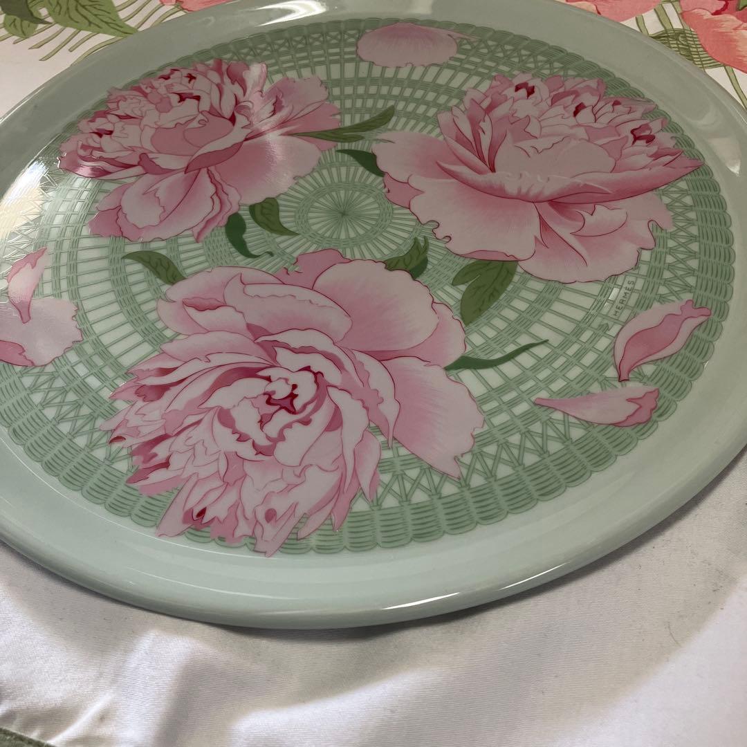 エルメス　廃盤人気柄「ピヴォワンヌ」グリーン　タルトプラター　レア保管品❣️