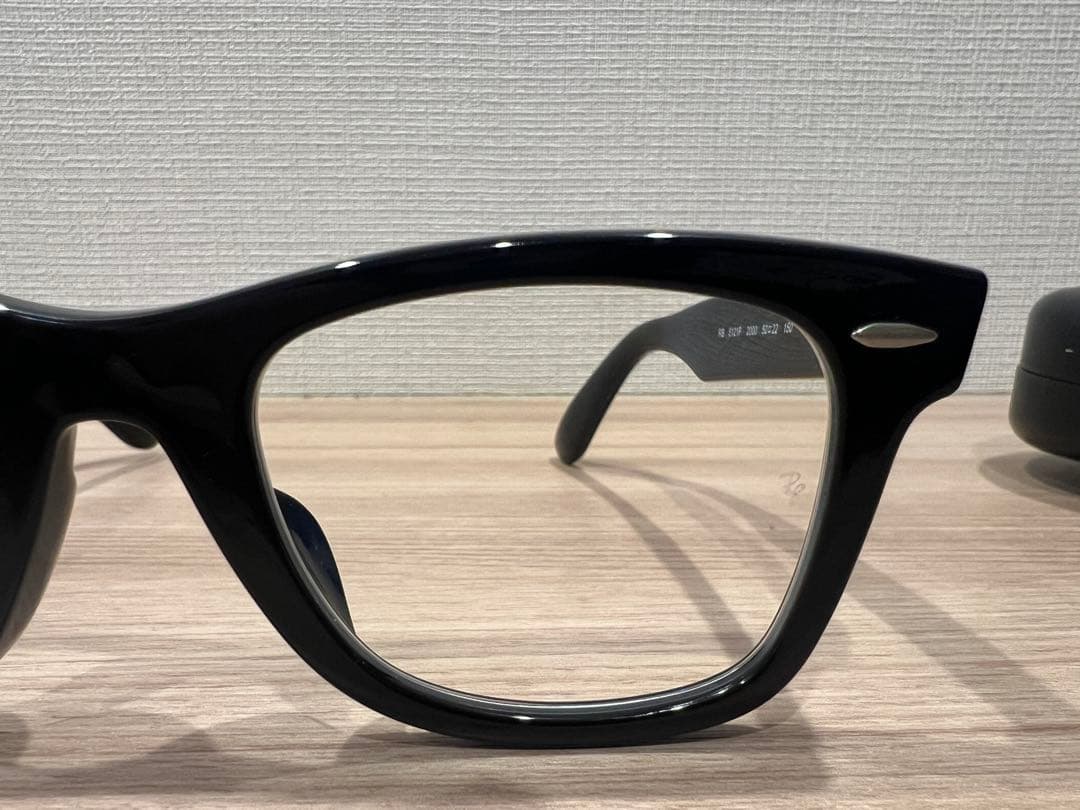 レイバン　ウェイファーラー　ブルーライトカット　クリアレンズ　ブラック