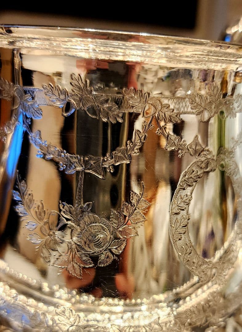 純銀P 22 ヴィクトリアンティーセット アンティーク ポット シルバープレート