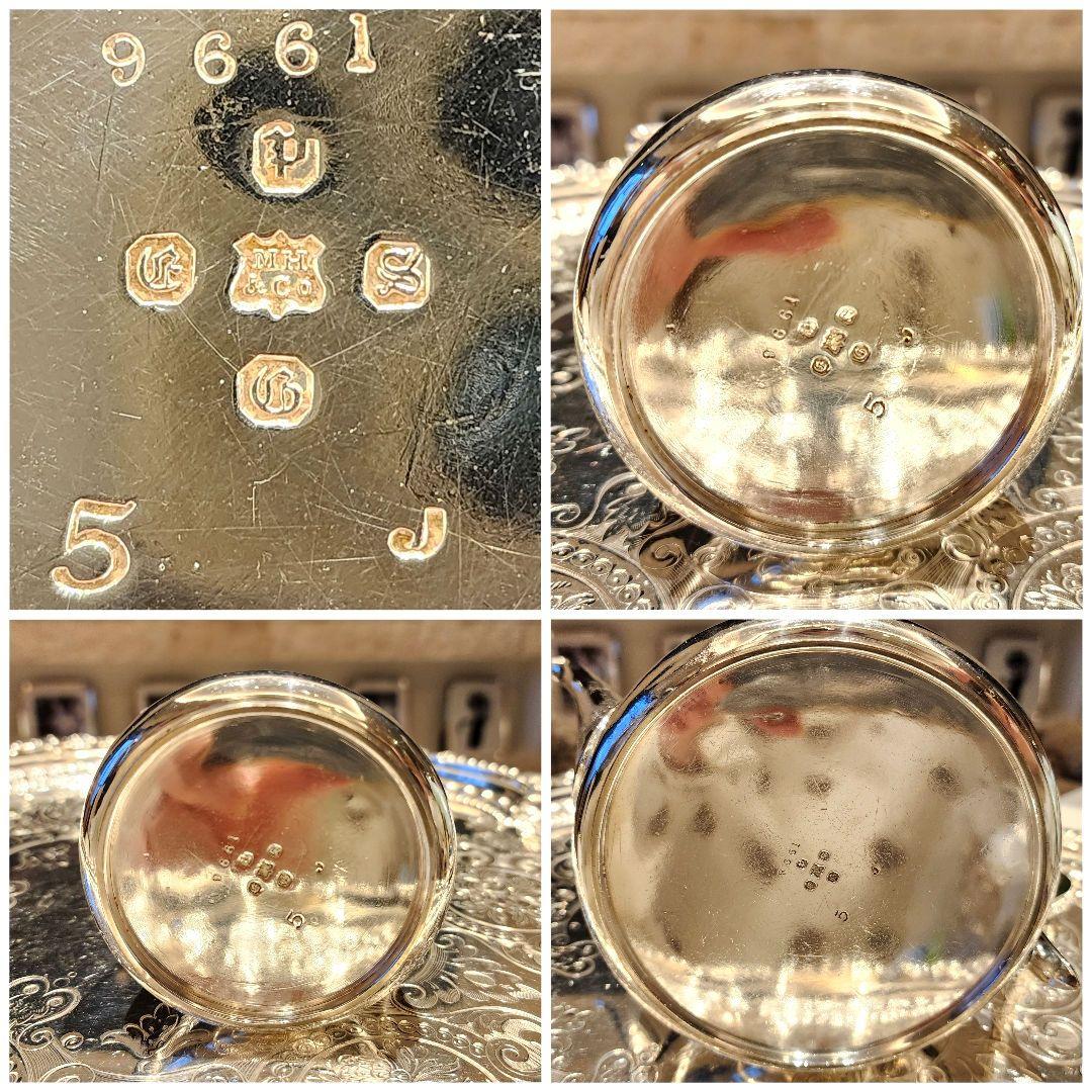 純銀P 22 ヴィクトリアンティーセット アンティーク ポット シルバープレート