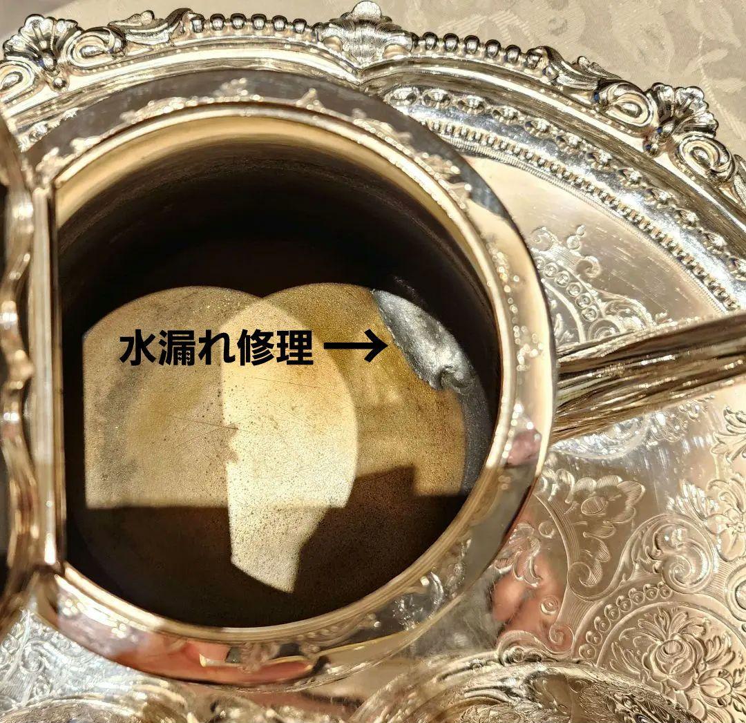 純銀P 22 ヴィクトリアンティーセット アンティーク ポット シルバープレート