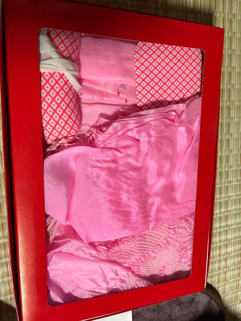 七五三 着物セット 紫色 花柄　7歳　女の子　フルセット