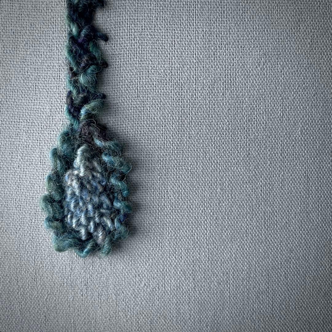 【一点もの】『手紡ぎ糸のお花. i'』手刺繍ファブリックパネル