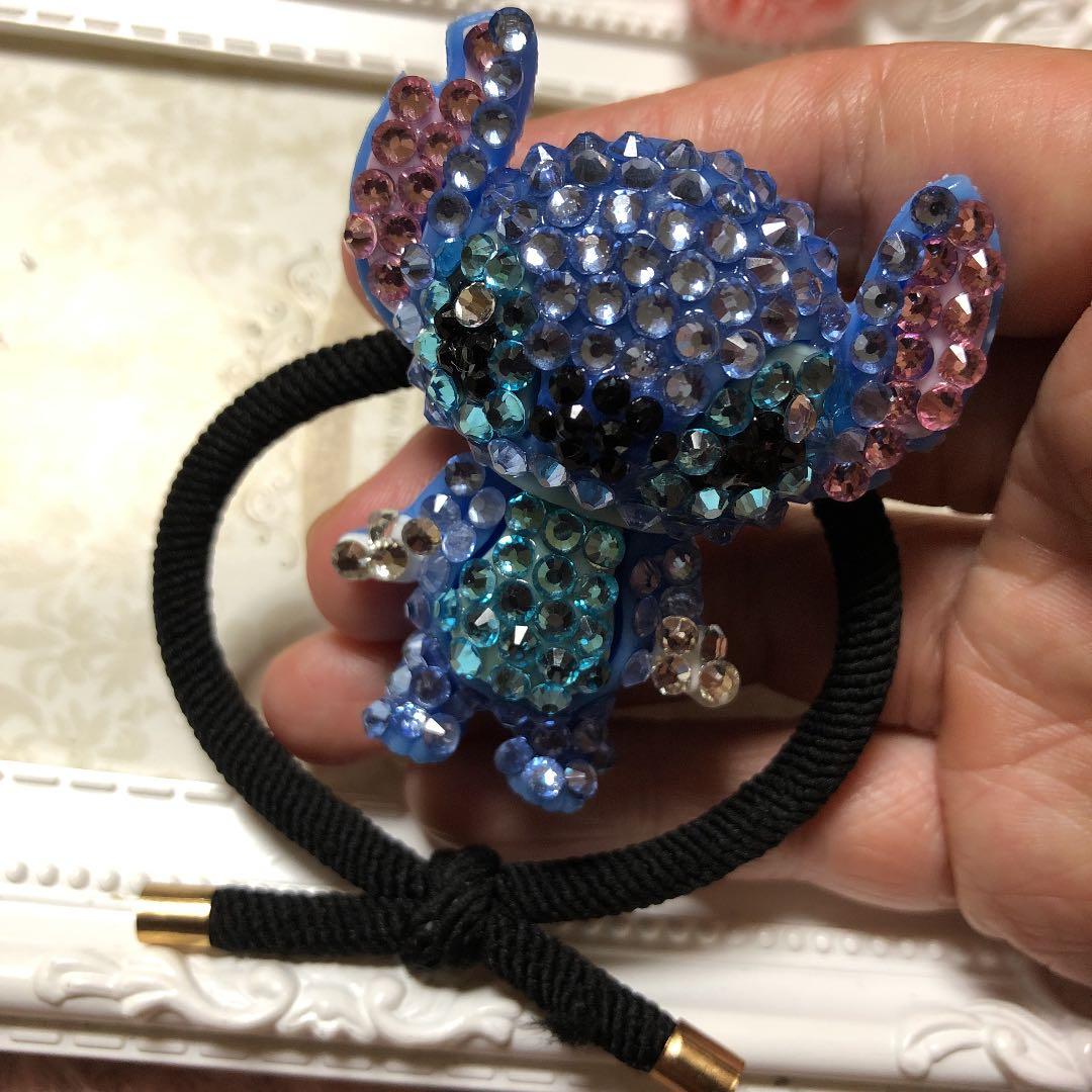 ★⭐︎ヘアゴム72キラキラストーン付大きめキャラのヘアゴムシュシュ高級可愛い