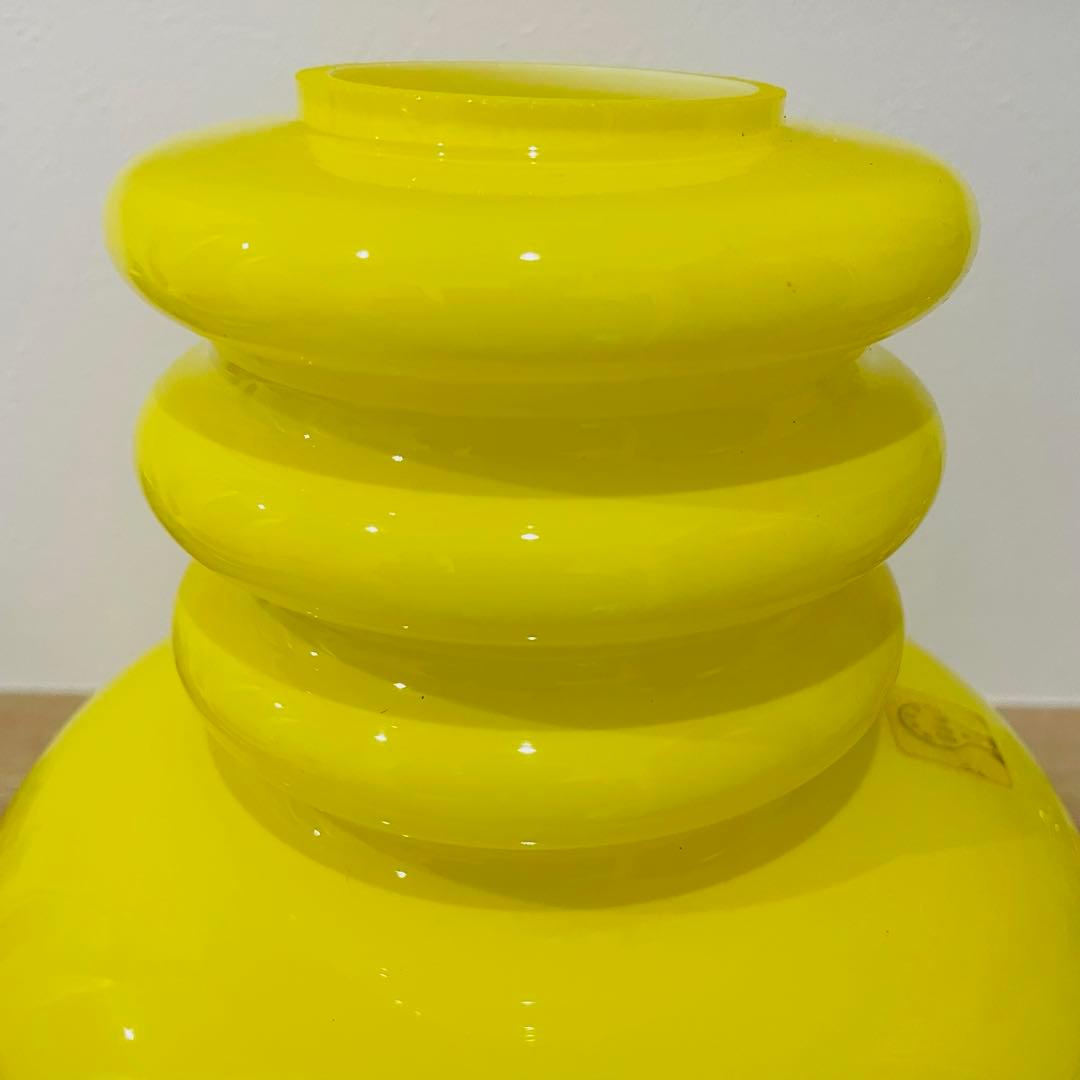 昭和レトロ ペンダントライト イエロー 黄色 レトロポップ ガラス 天井照明