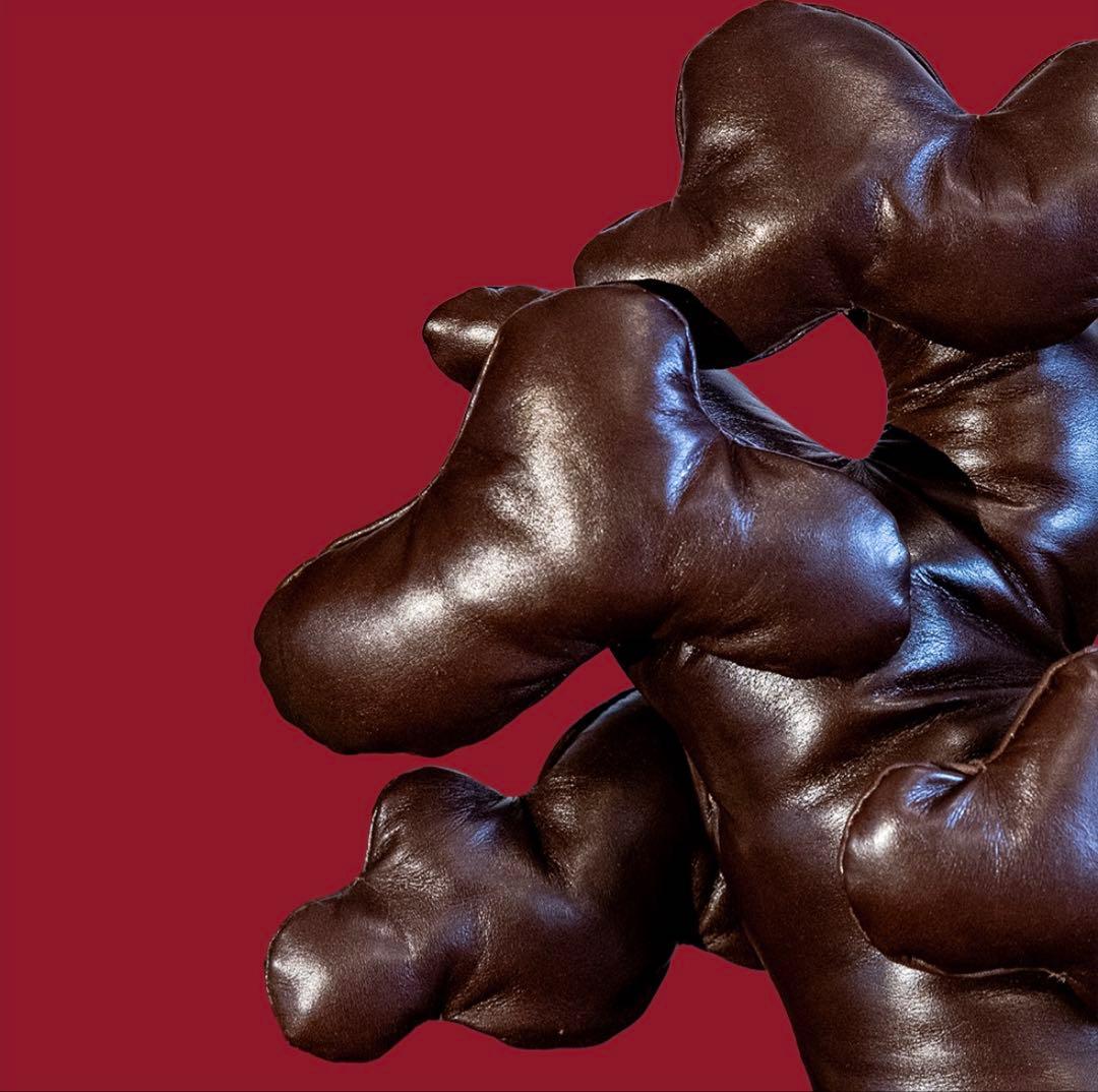 レザー盆栽　ダークブラウン　leather BONSAI