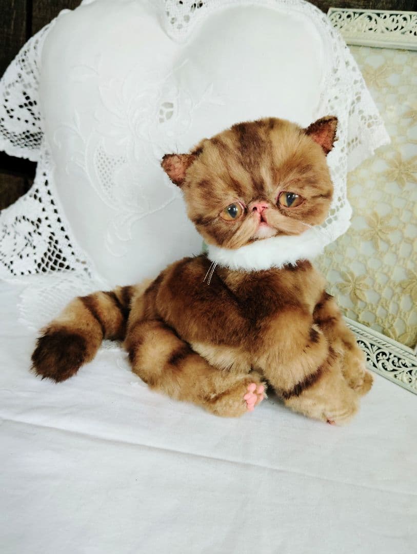 茶トラ♡エキゾチック子猫ちゃん♡高級ファー♡アートドール♡ぬいぐるみ♡