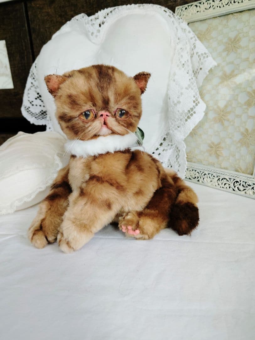 茶トラ♡エキゾチック子猫ちゃん♡高級ファー♡アートドール♡ぬいぐるみ♡