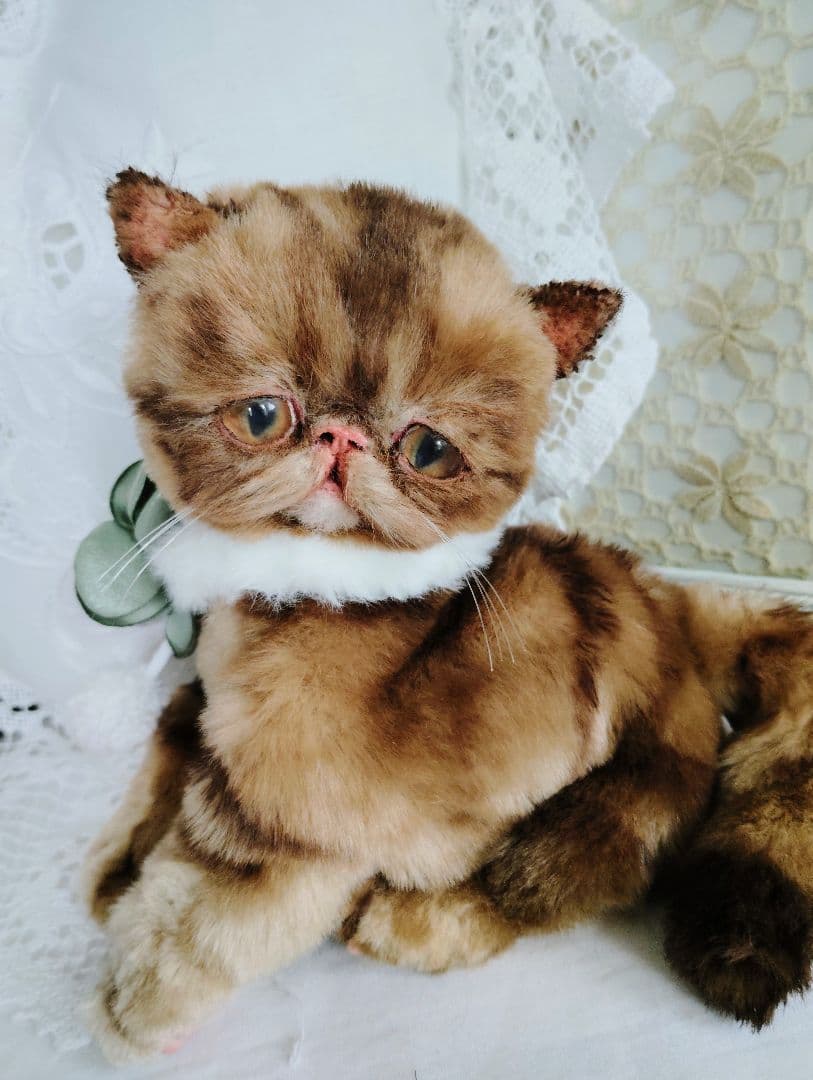 茶トラ♡エキゾチック子猫ちゃん♡高級ファー♡アートドール♡ぬいぐるみ♡