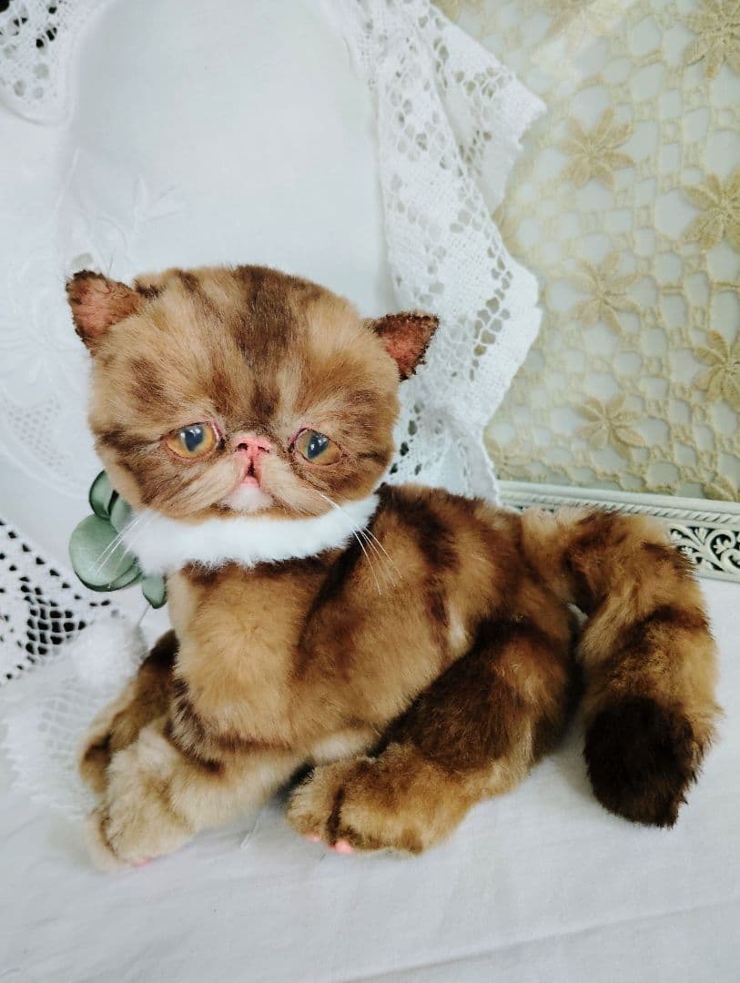 茶トラ♡エキゾチック子猫ちゃん♡高級ファー♡アートドール♡ぬいぐるみ♡