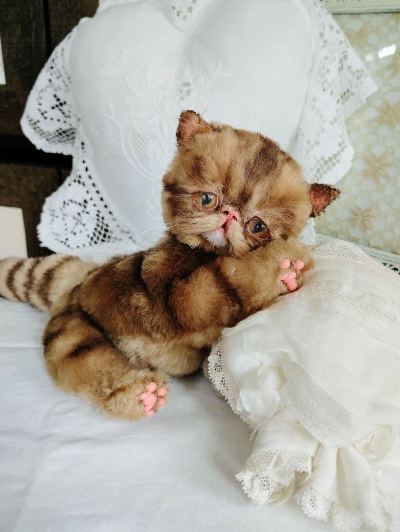 茶トラ♡エキゾチック子猫ちゃん♡高級ファー♡アートドール♡ぬいぐるみ♡