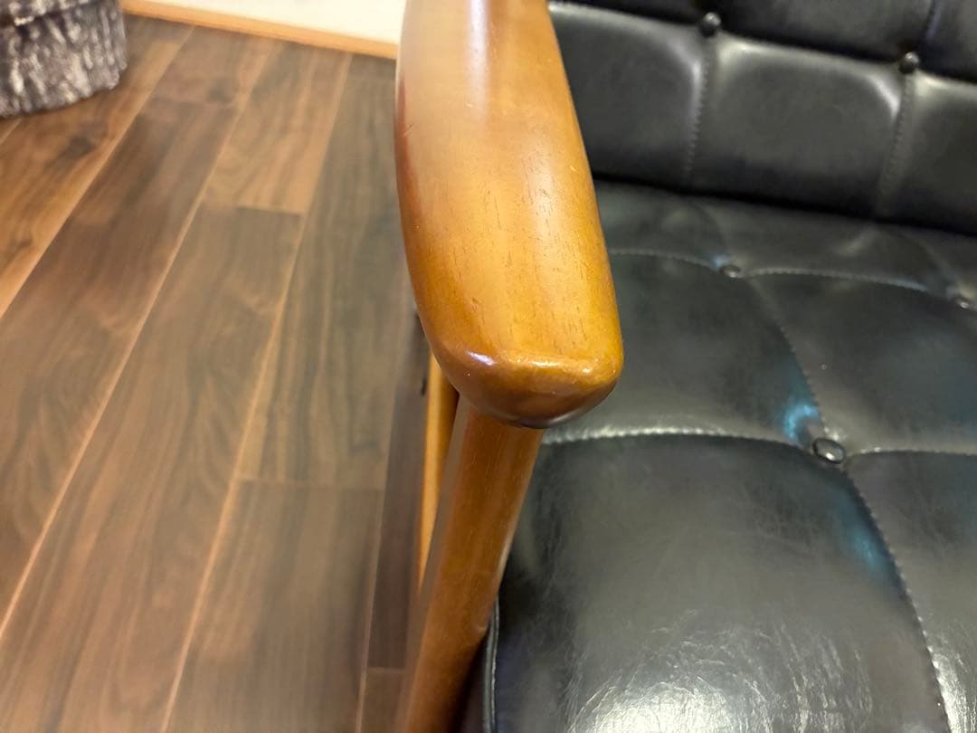 カリモク60 Kチェア1シーター　ブラック　美品