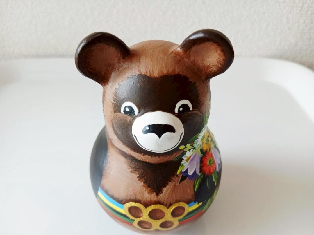 【CBT075】9cm級おきあがりこぼし(大) スベトラーナモスクワ五輪ミ-シャ